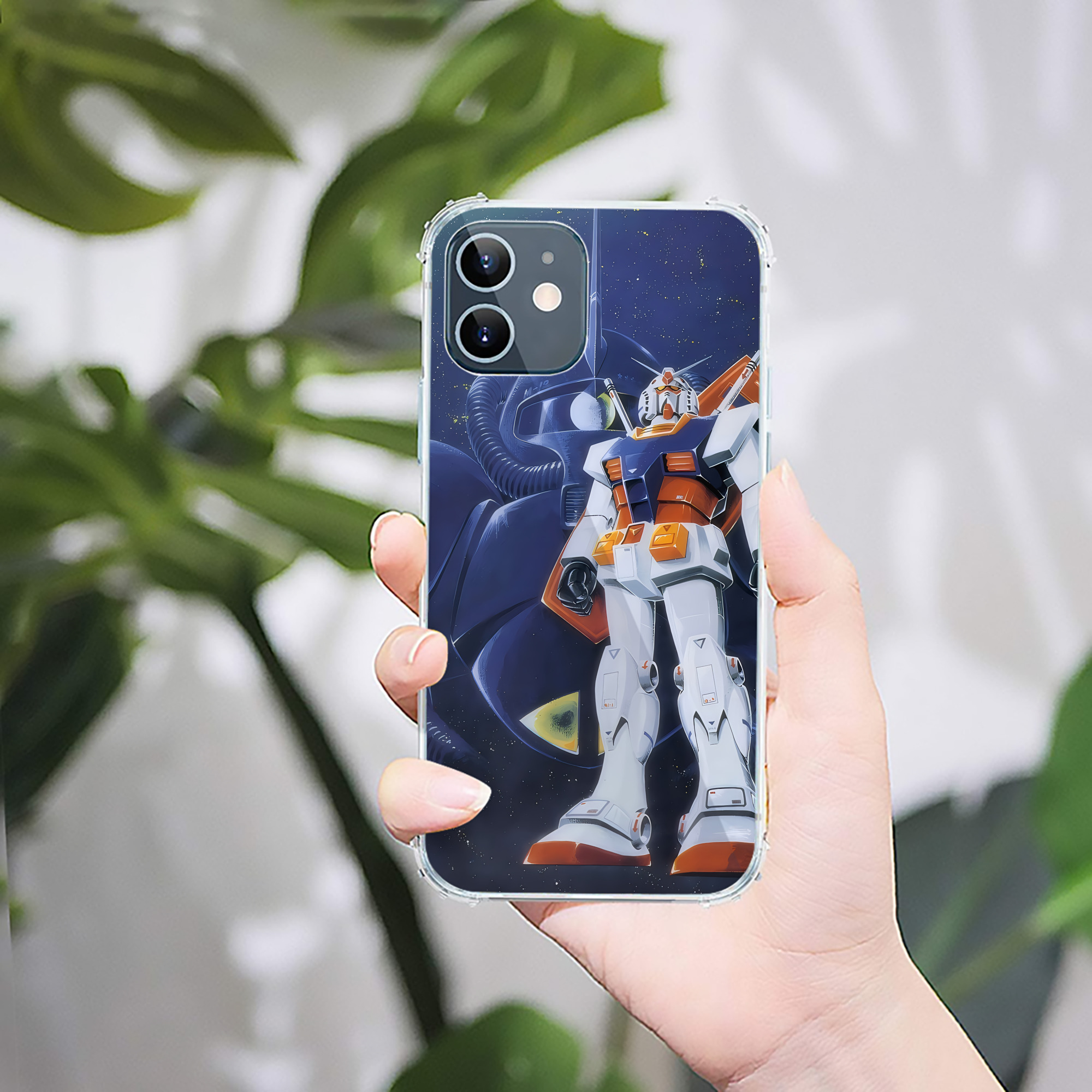 （画像用） 機動戦士ガンダム Mobile Suit Gundam 【iPhone 12シリーズ対応】透明スマホケース（クリアソフトケース）